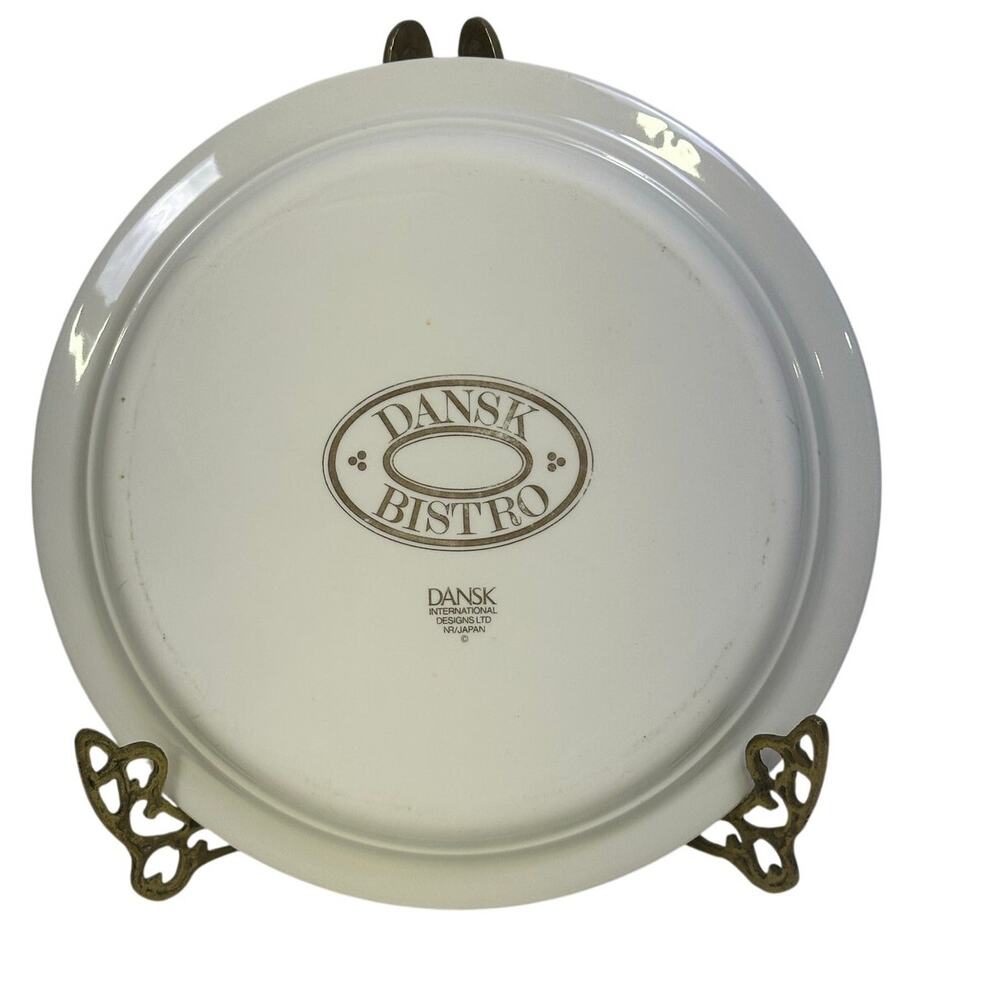 Dansk Bistro Bisserup White 1981-2002 Retired Japan 8.75" Salad Plate - Picture 3 of 4